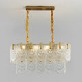 Golden Lily Glass Chandelier