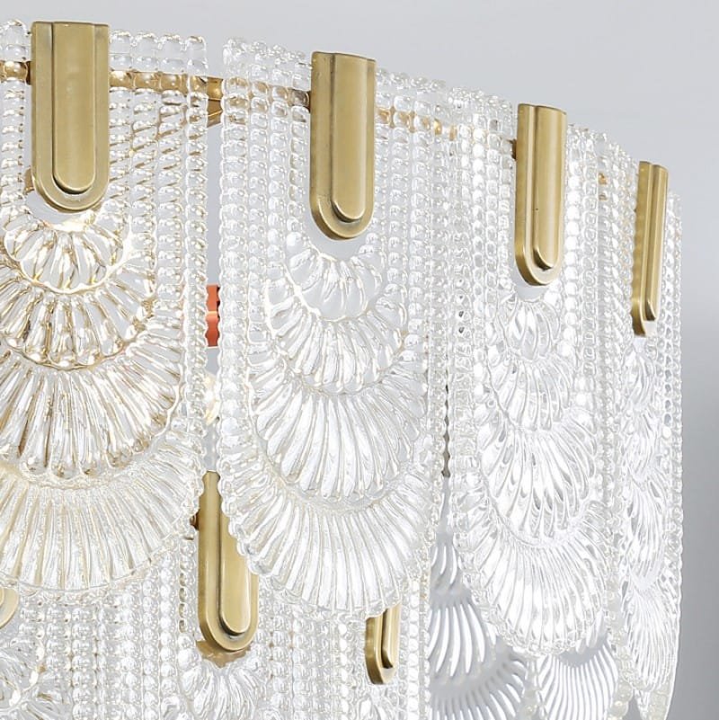 Golden Lily Glass Chandelier