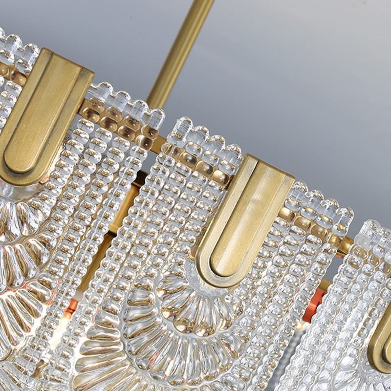 Golden Lily Glass Chandelier