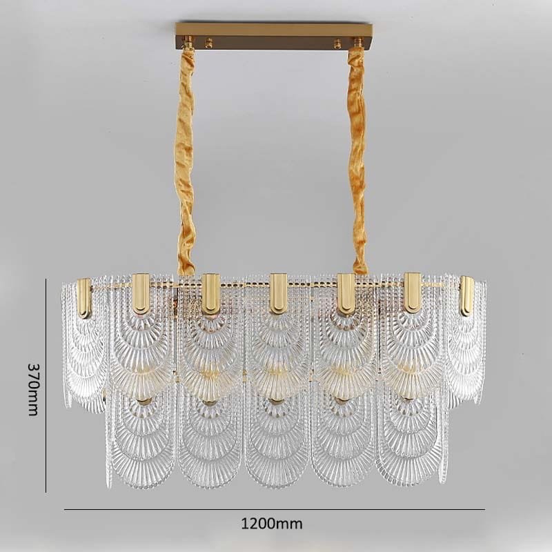 Golden Lily Glass Chandelier