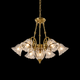 Golden Glass Flower Chandelier