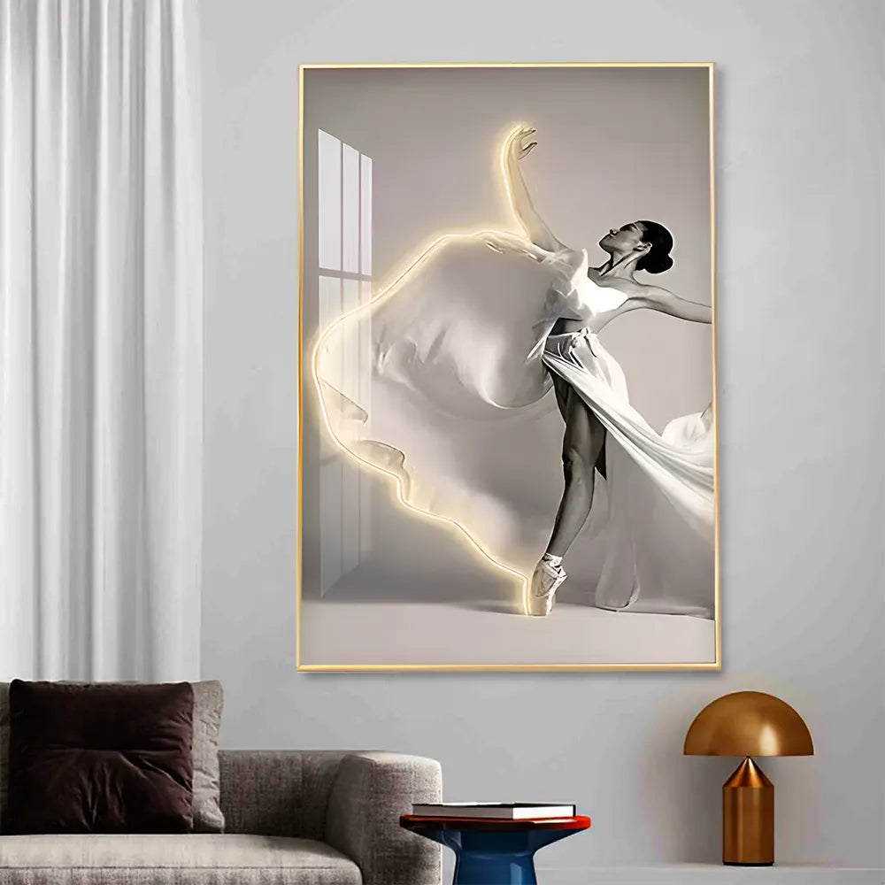 Graceful Ballerina Elegant Dance Wall Art