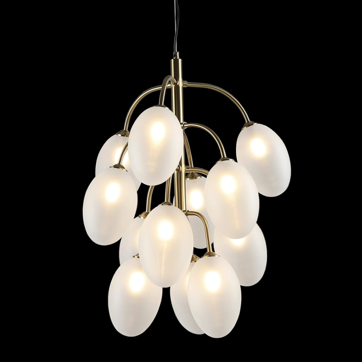 Grapevine Glow - Modern Oval Glass Cluster Chandelier