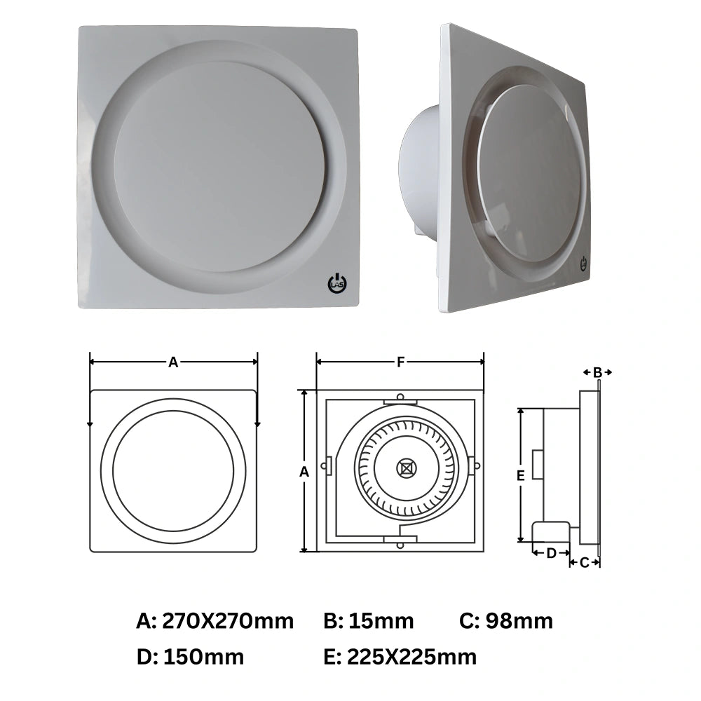 Gravity EX Perl White Ceiling Mounted Exhaust Fan
