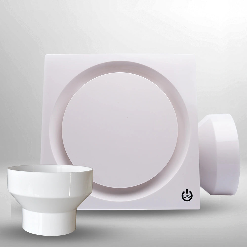 Gravity Ex Ceiling Mount Exhaust Fan with 4" to 6" Increaser