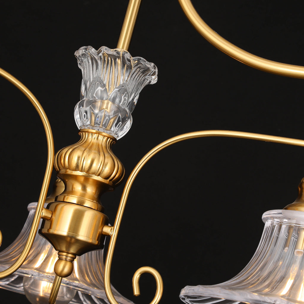 Heirloom Bloom - Vintage Style 3-light Gold Chandelier