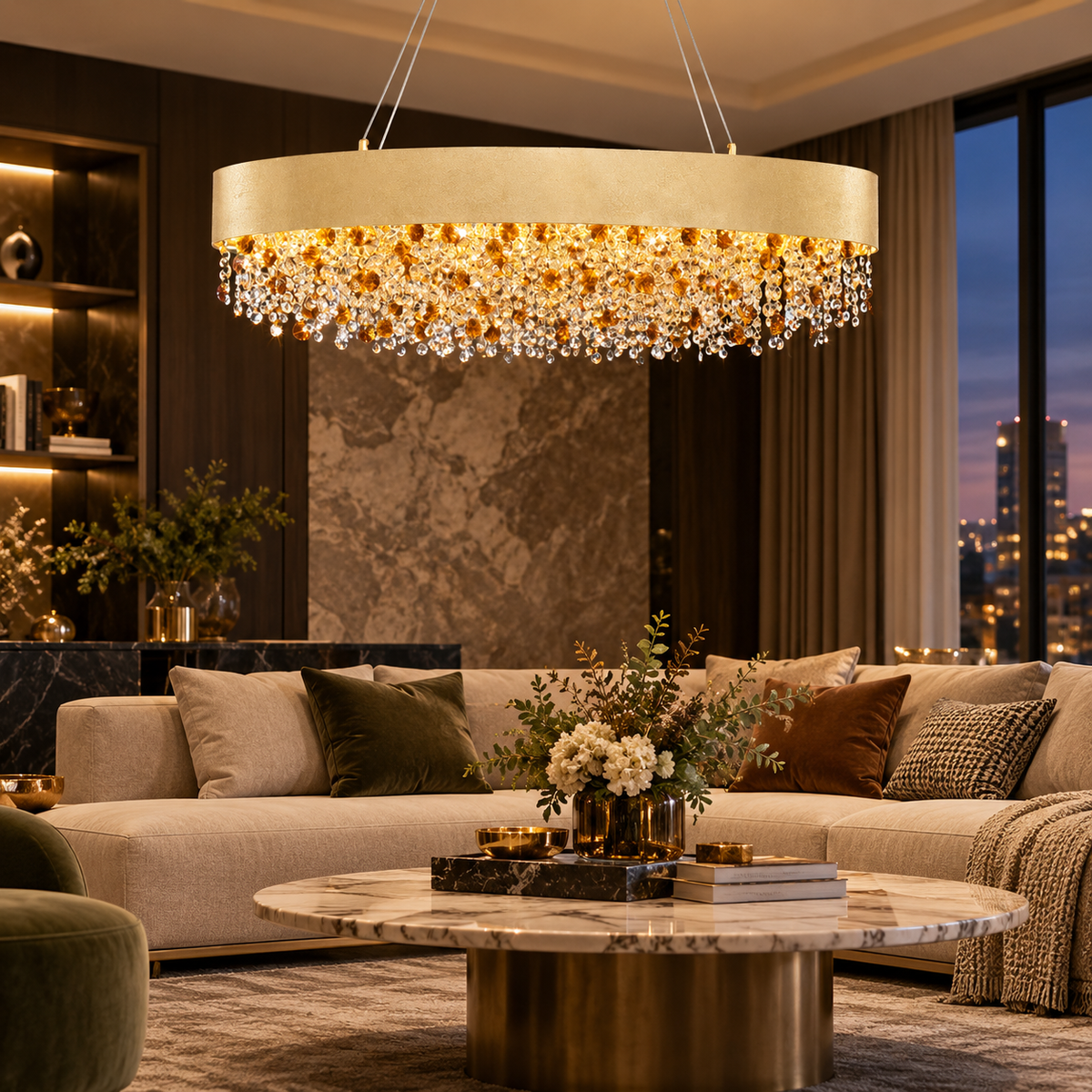 Play With Colors Oval Chandelier