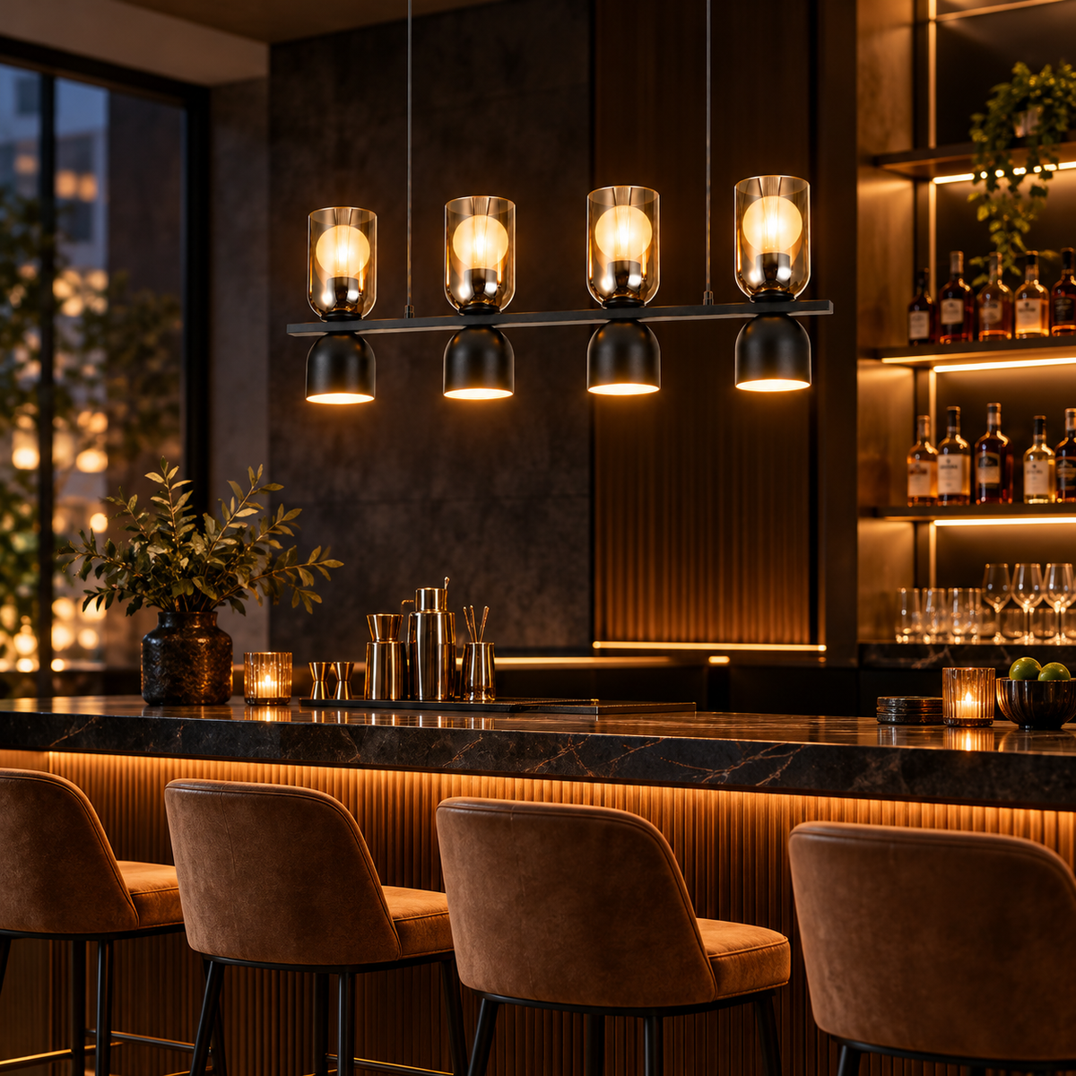 FusionGlow 4-Light Suspension Chandelier