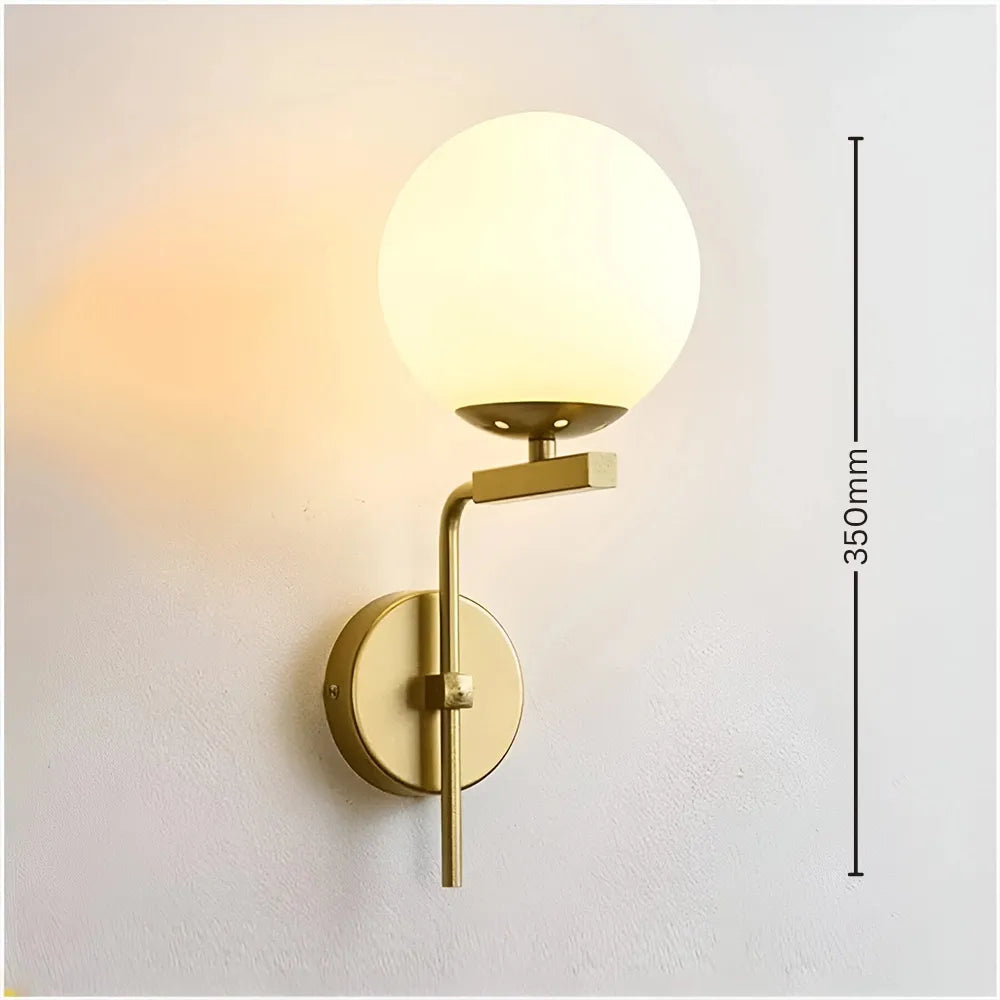 Mid-Century Golden Globe Wall Light
