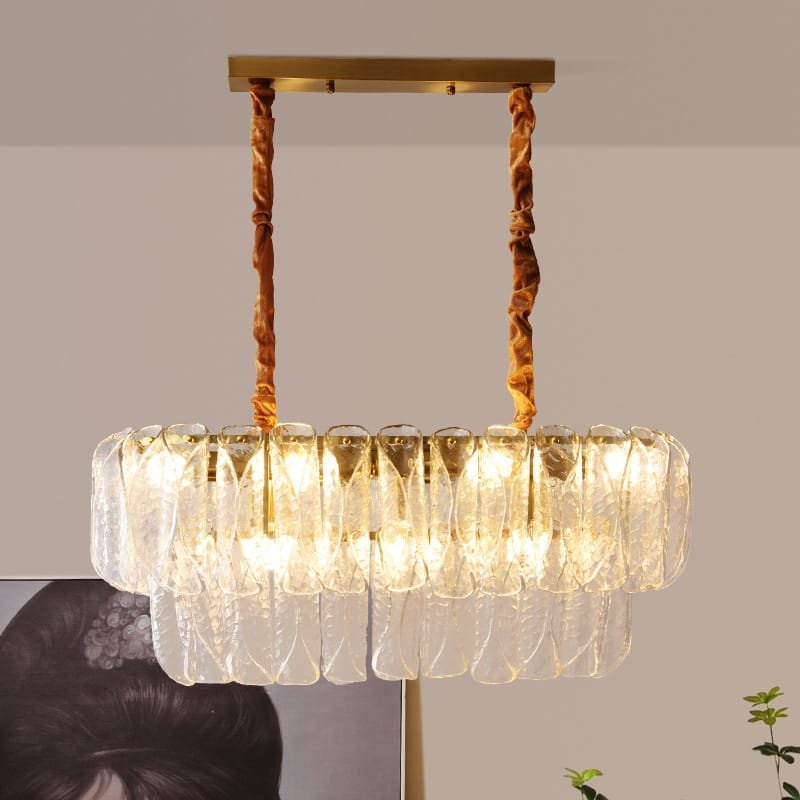 Mimosa (Wide) Glass Chandelier