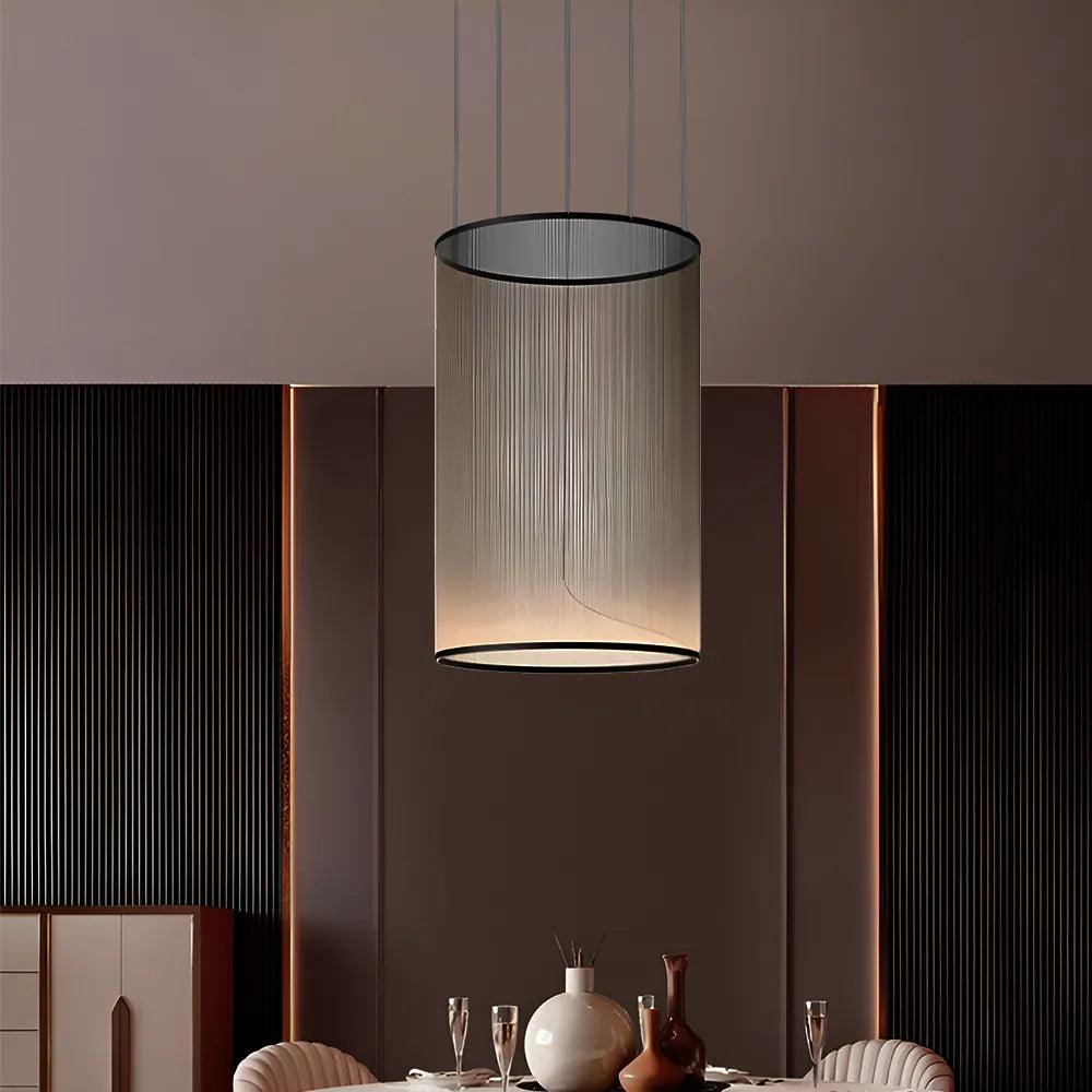 Minimalist Vertical Fabric Modern Pendant Light