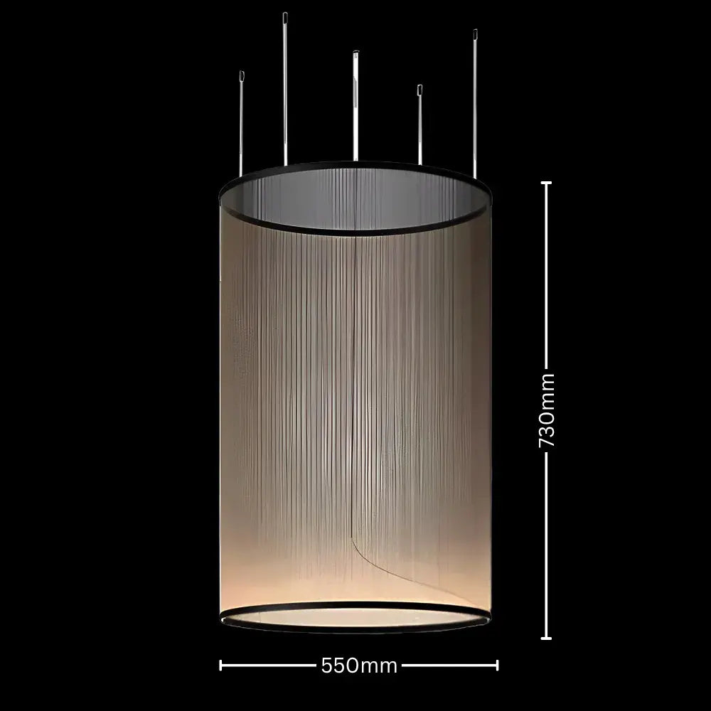 Minimalist Vertical Fabric Modern Pendant Light
