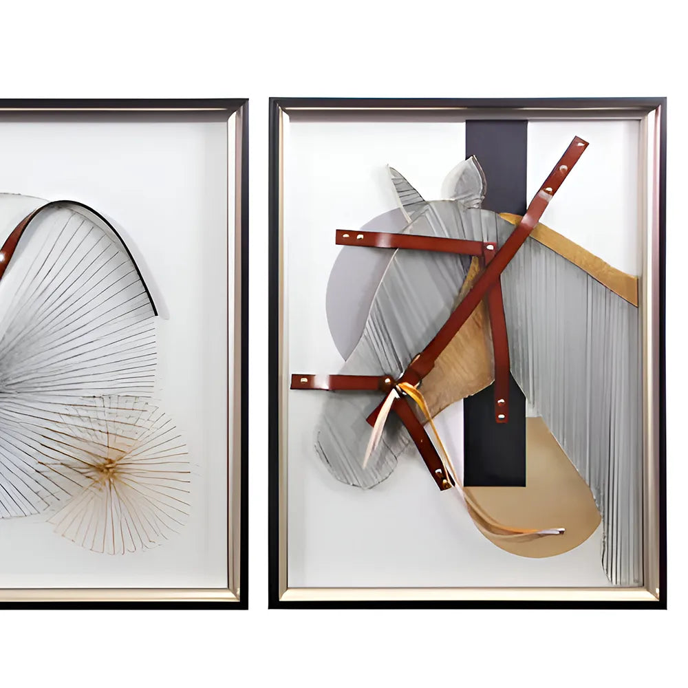 Modern Abstract Horse-Inspired 3-Piece Wall Art