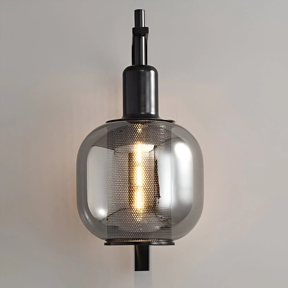 Modern Black Double Glass Wall Light