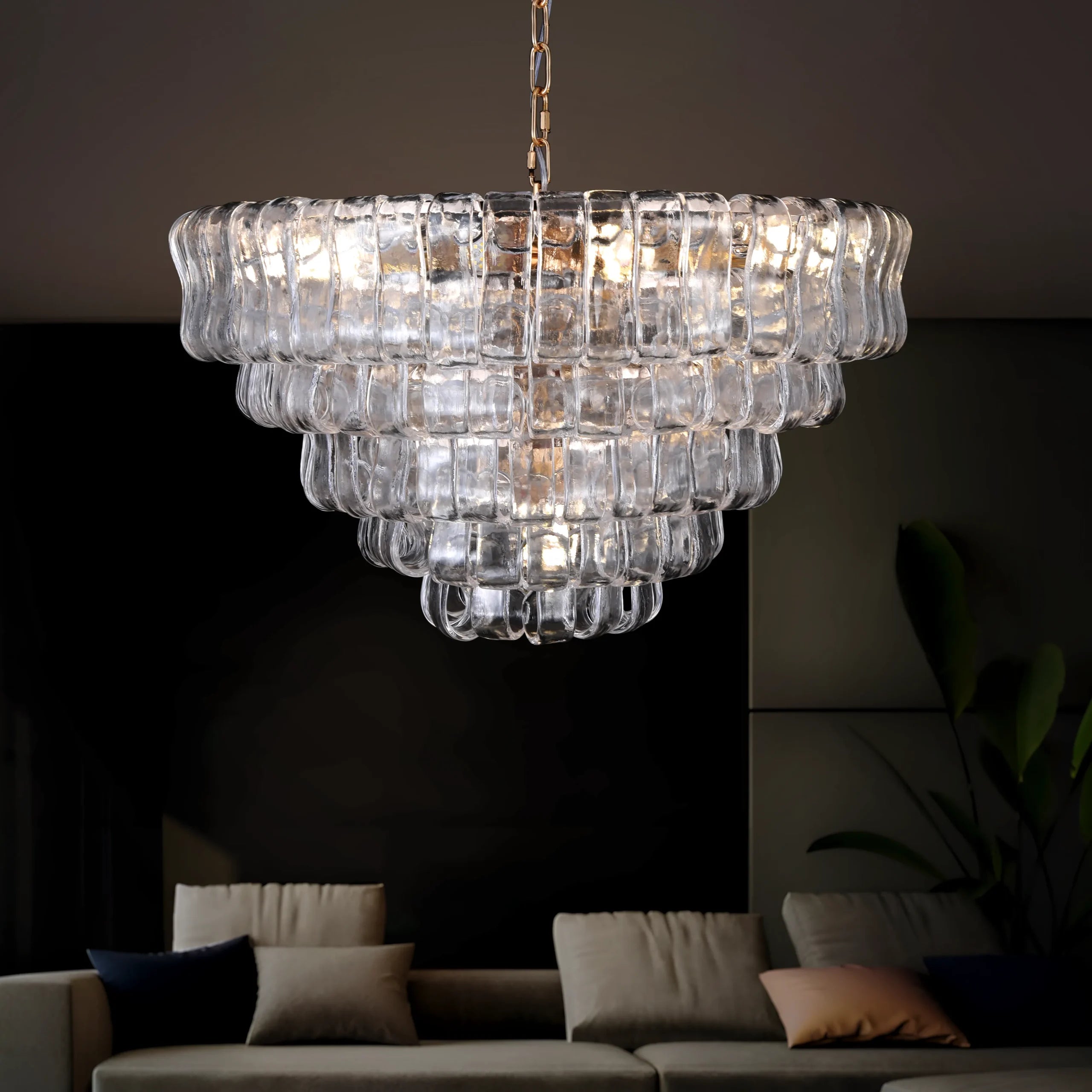 ForgeLume Arc Steel Chandelier