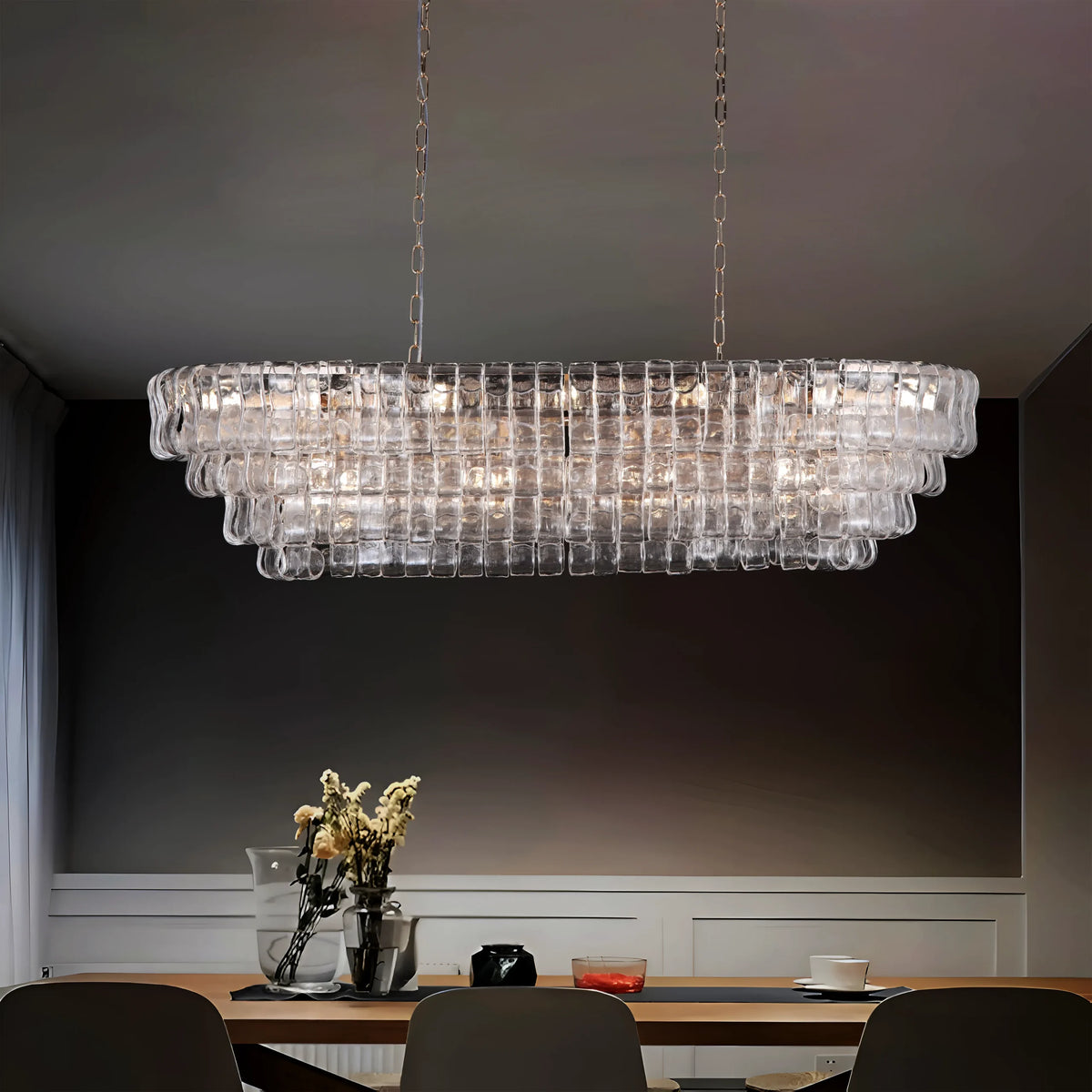 Lustraire Crystal Cascade LED Chandelier