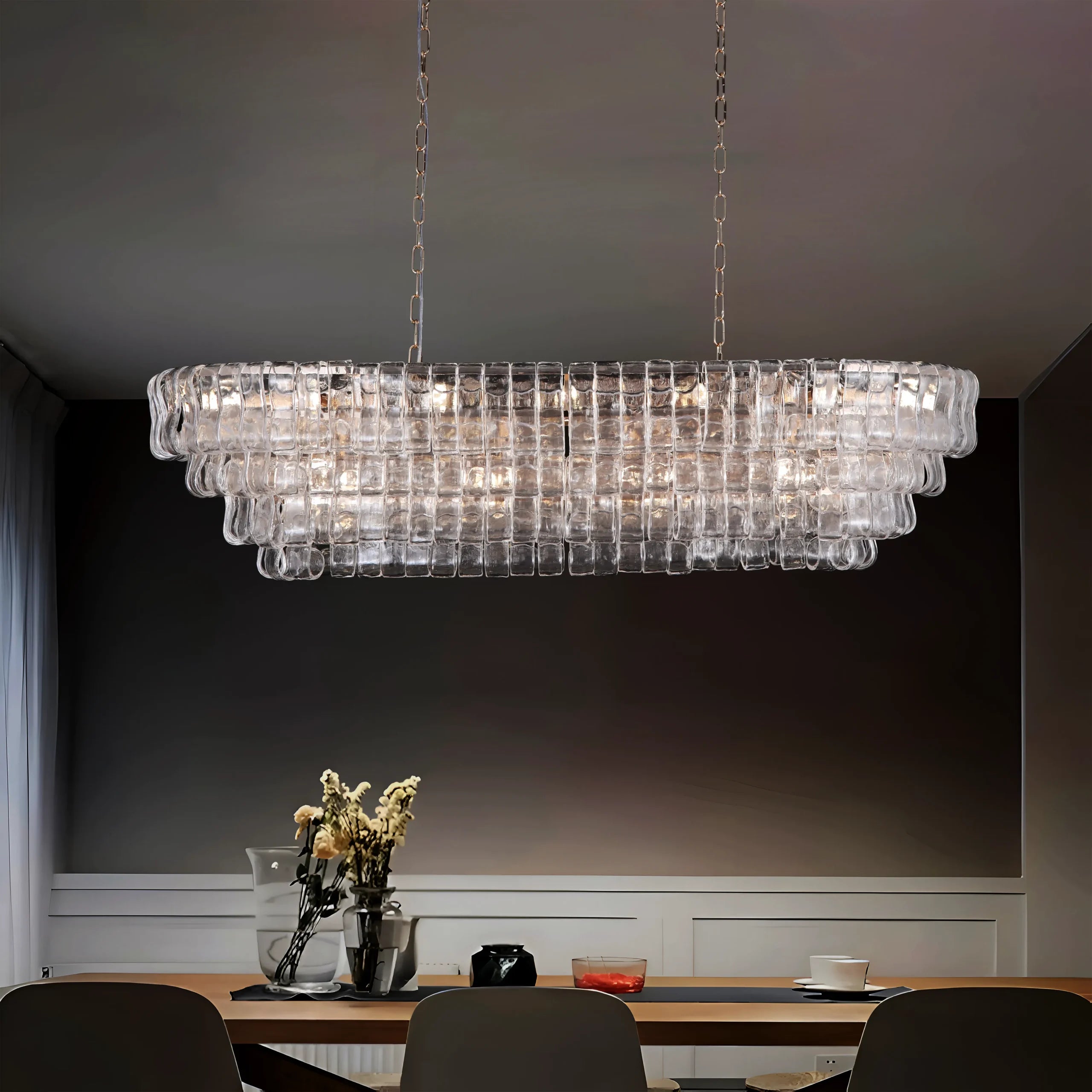 Lustraire Crystal Cascade LED Chandelier