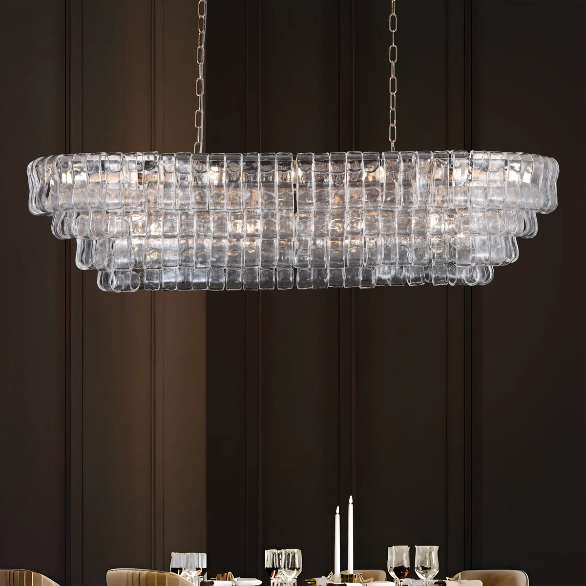 Lustraire Crystal Cascade LED Chandelier