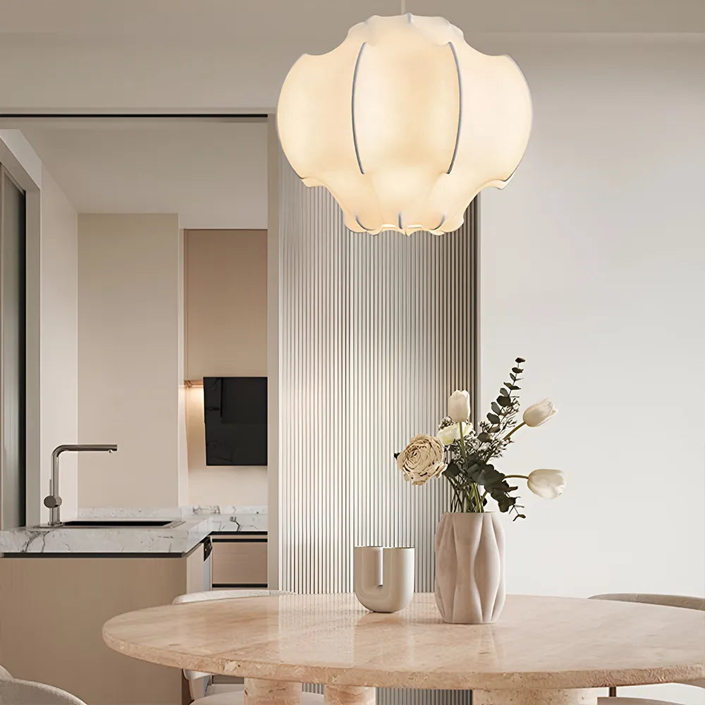 Modern Fabric Sculptural Hanging Light