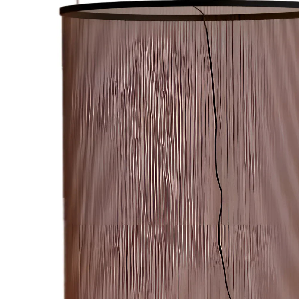 Modern Fabric Shade Column Pendant Light