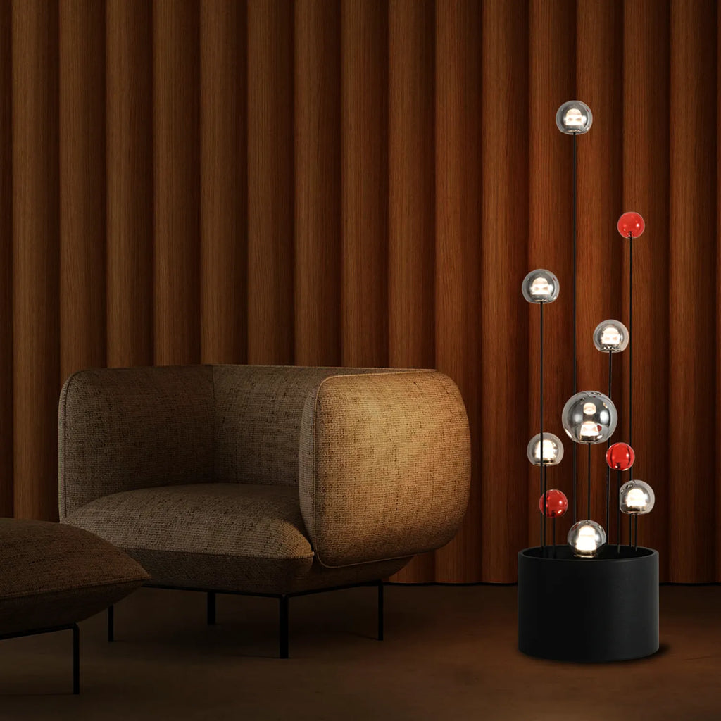 Modern Orb Cluster Glass Floor Lamp