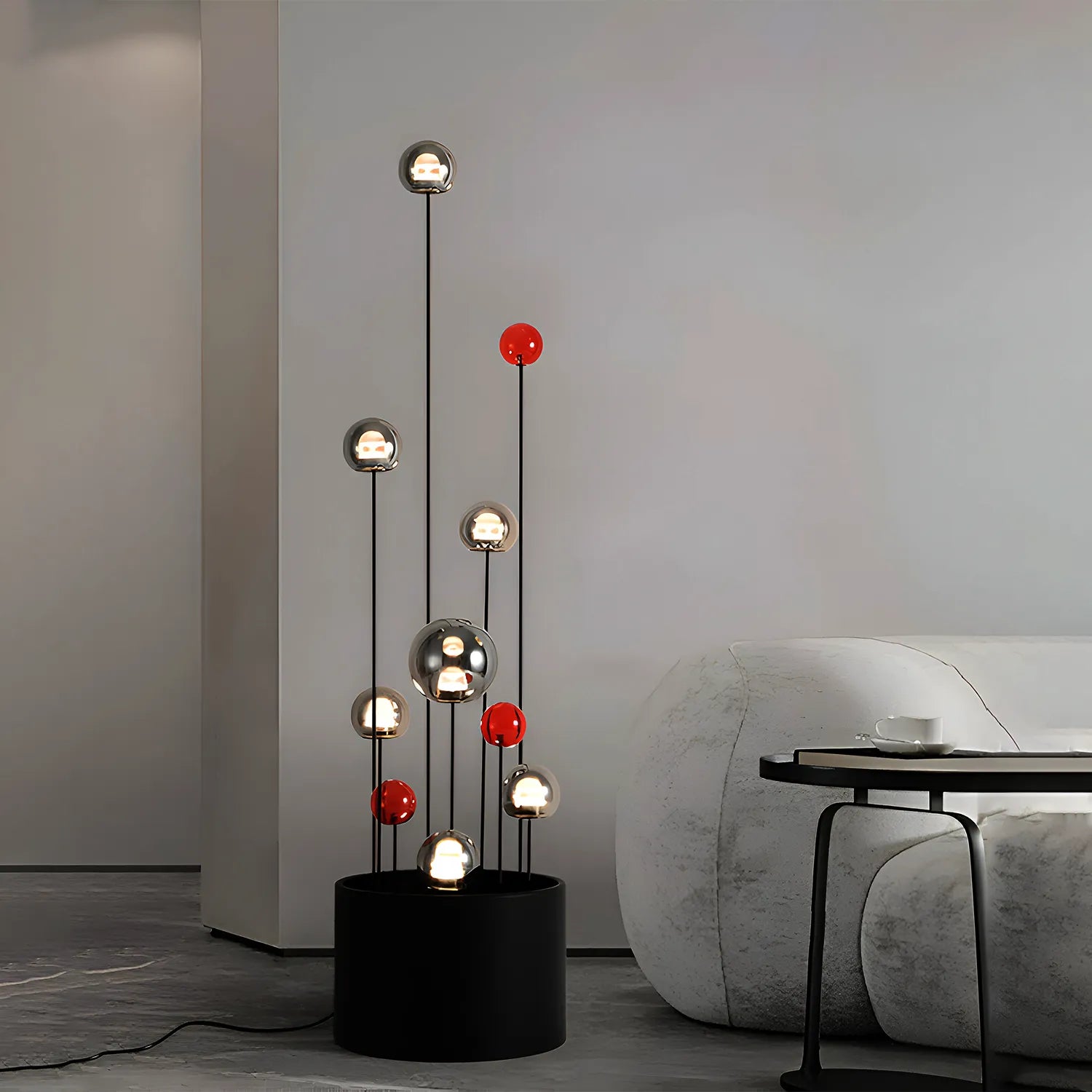 Modern Orb Cluster Glass Floor Lamp