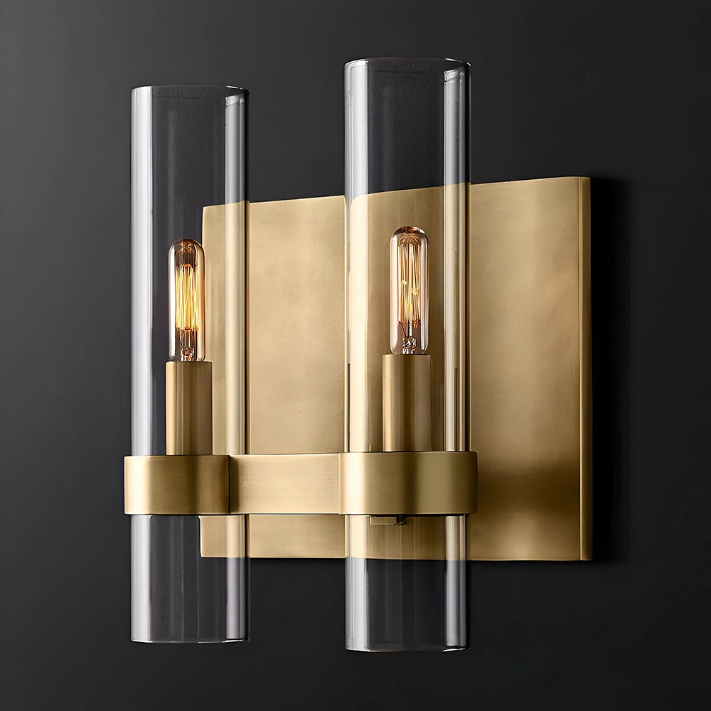Modern Twin Cylinder Glass Wall Light