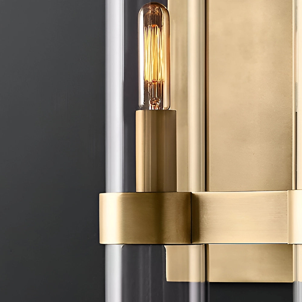 Modern Twin Cylinder Glass Wall Light