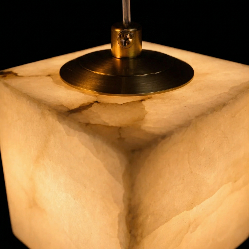 Caldera Marble Cube Pendant Light