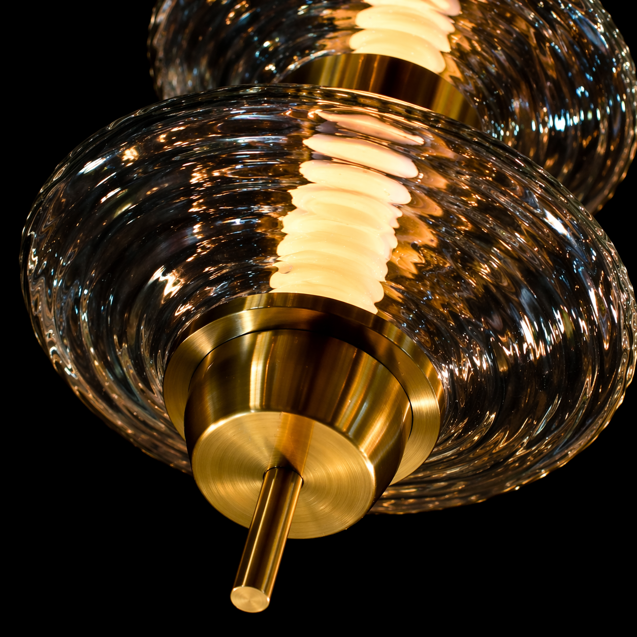 LumiStack Tiered Crystal Glass Pendant Light