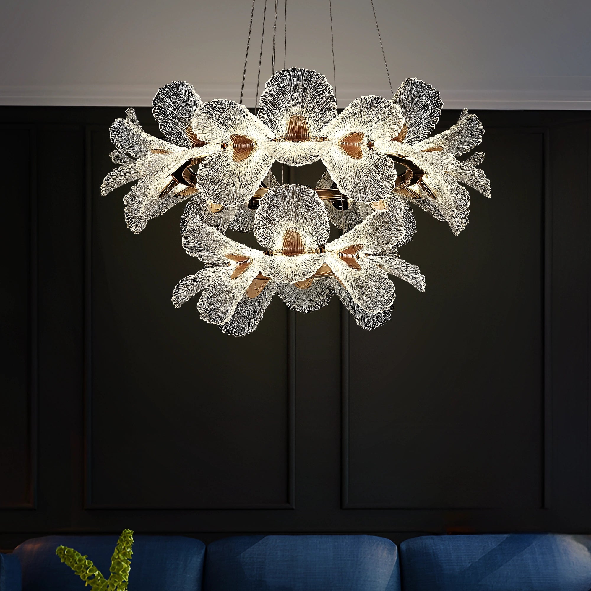 Petal Bloom Modern Floral Ring Luxury Chandelier