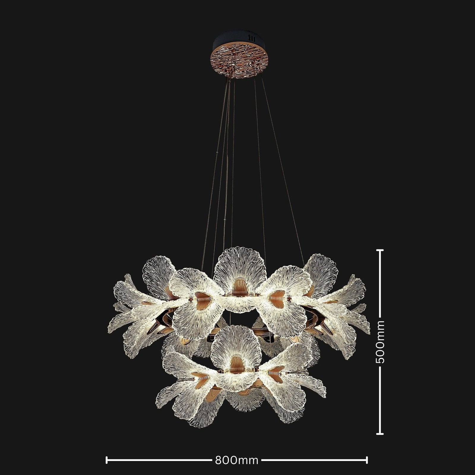 Petal Bloom Modern Floral Ring Luxury Chandelier