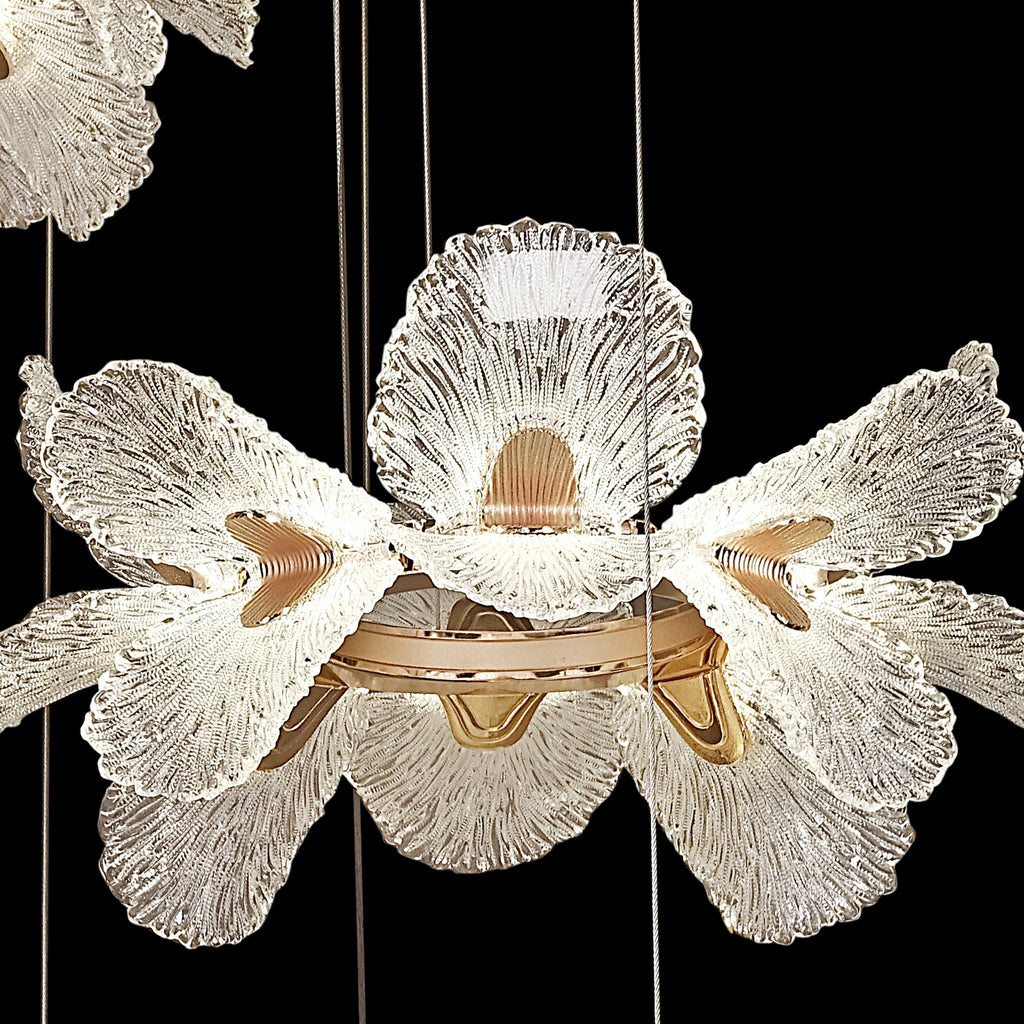 Petal Cascade Modern Floral Chandelier