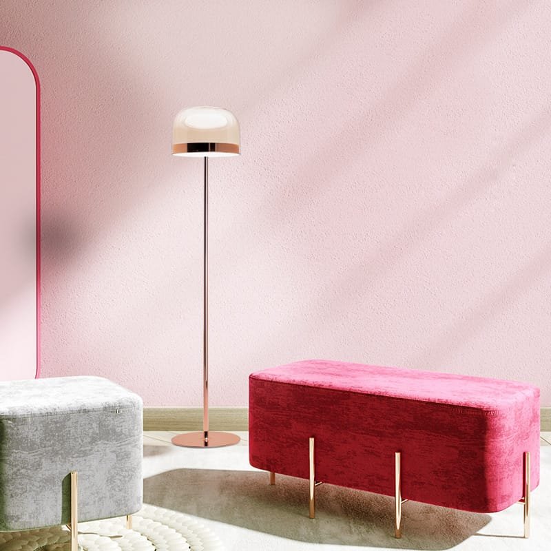 Pink Champagne Glass Floor Lamp