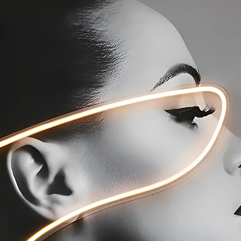 Radiant Gaze Portrait Illuminated Wall Art