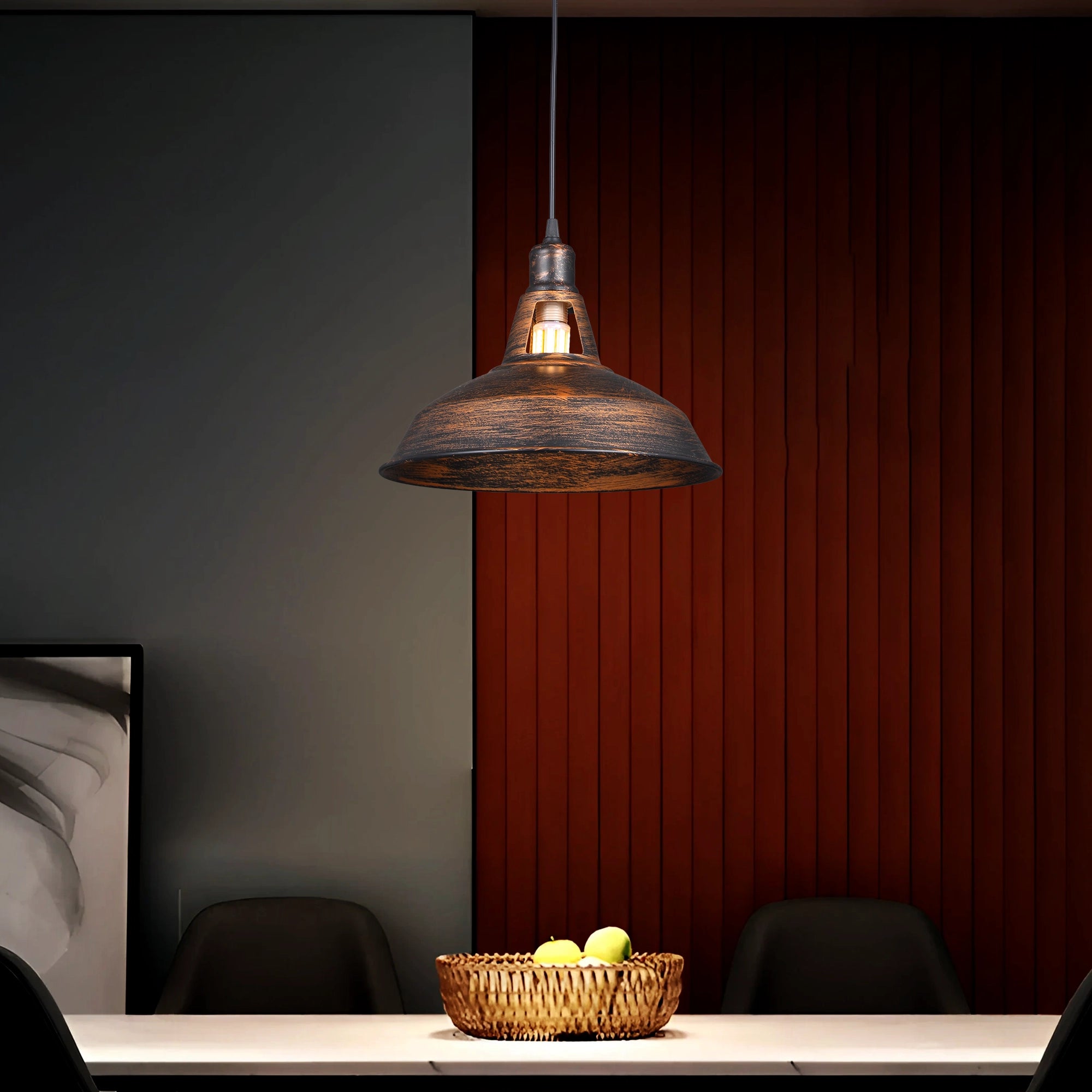 Rustica Horizon Vintage Metal Pendant Light