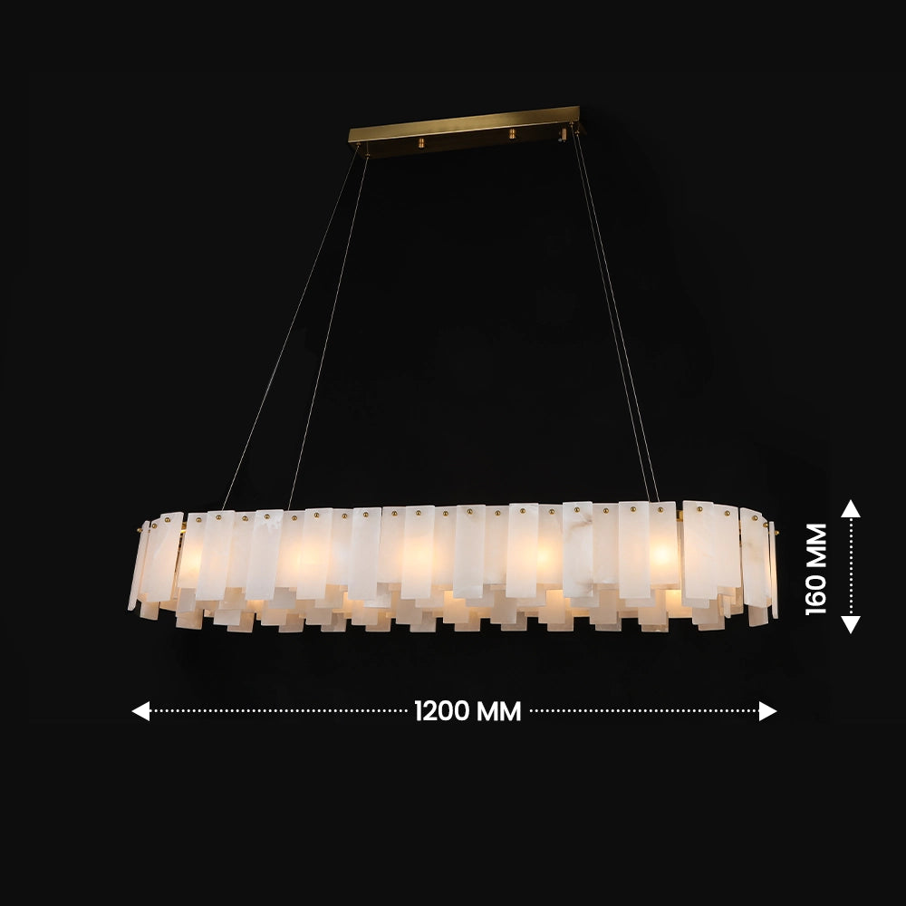 Averra Grand Marble Ring Chandelier