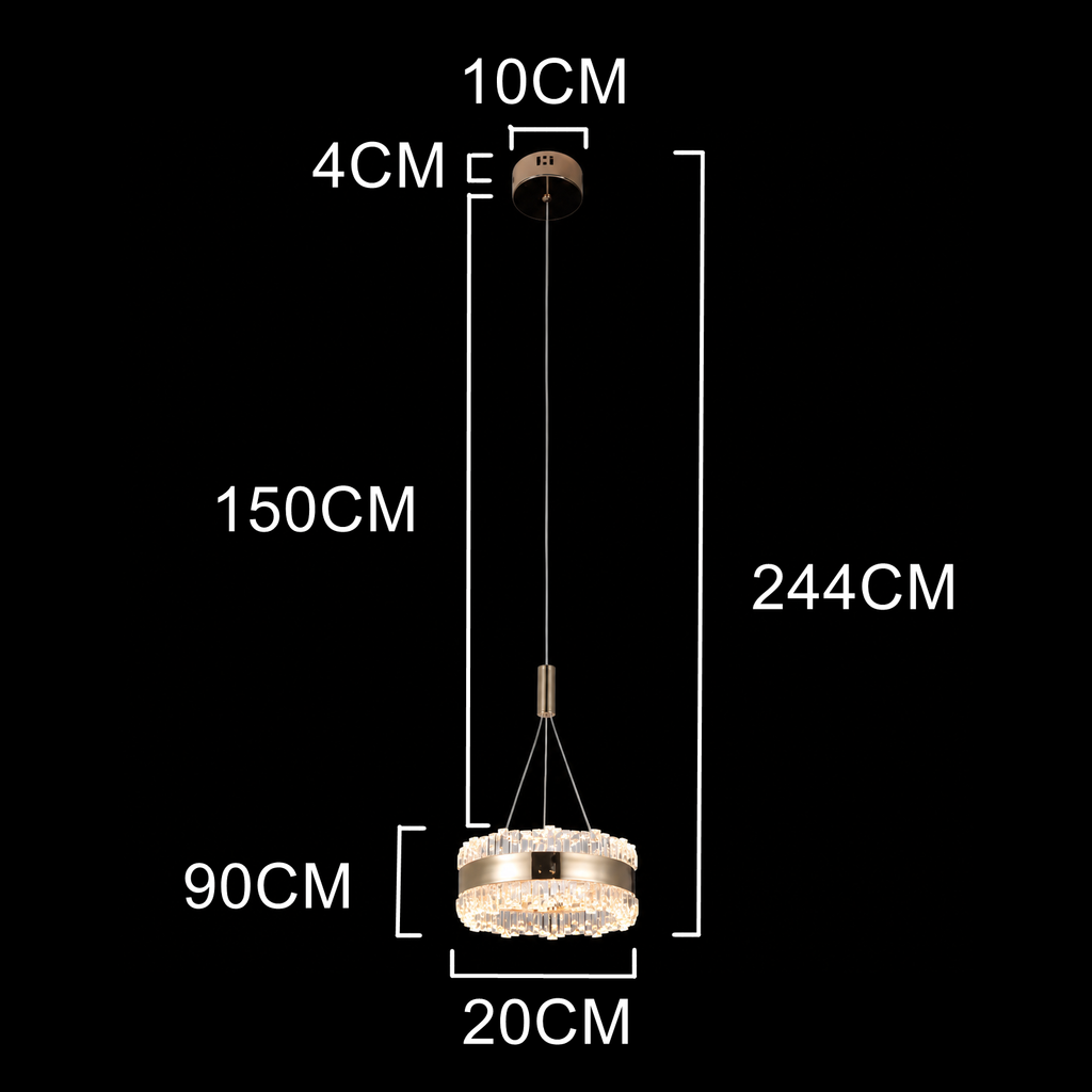 Celestia Crystal Ring Pendant Lamp