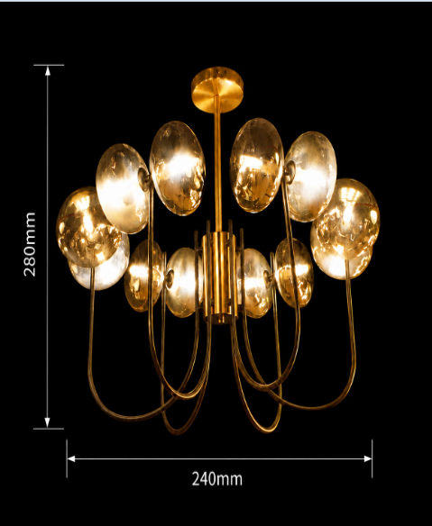 Celestia Gold Orb Chandelier