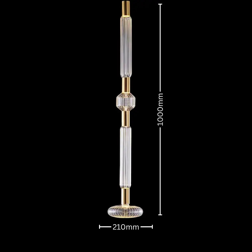 Sculptural Fluted Glass Column Pendant Light
