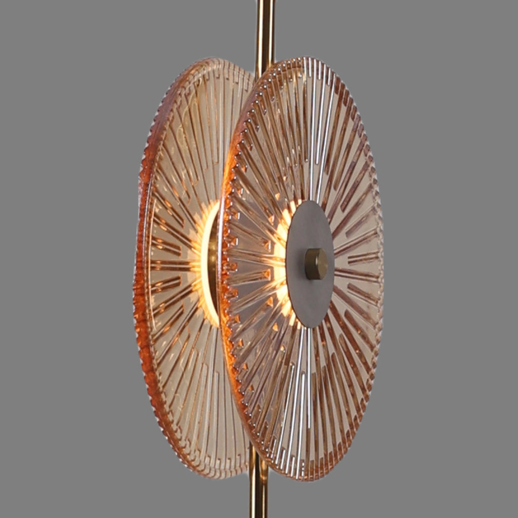 Solar Disc- Modern Fluted Glass Pendant Light