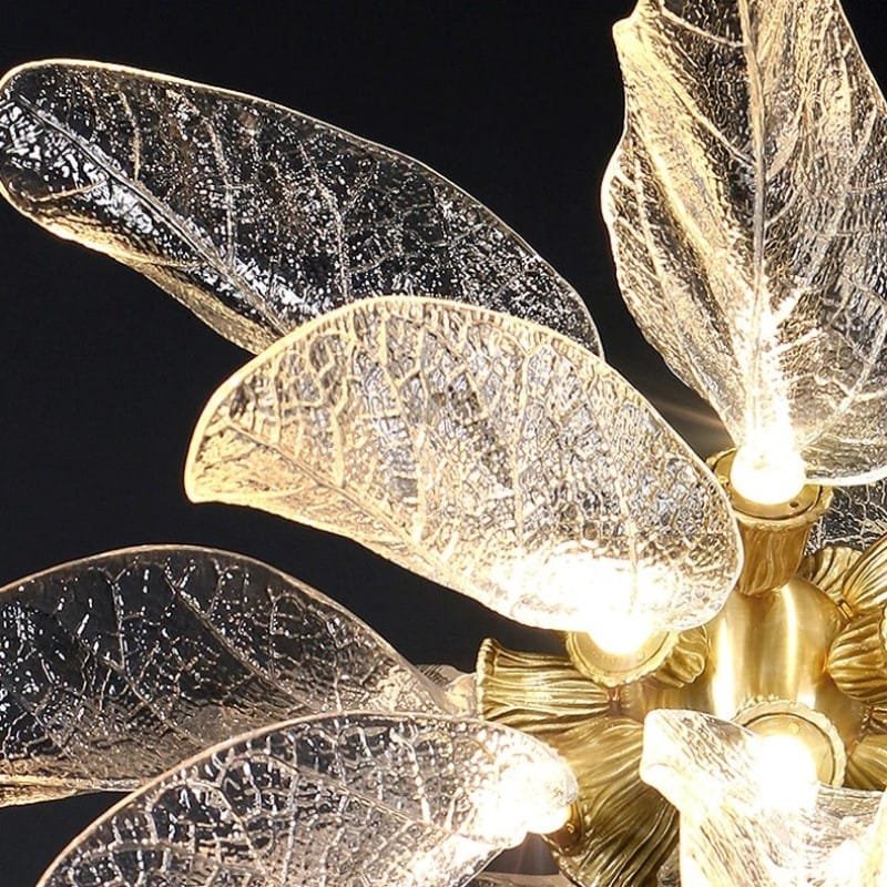 Summer Leaves Round (18) LED Chandelier