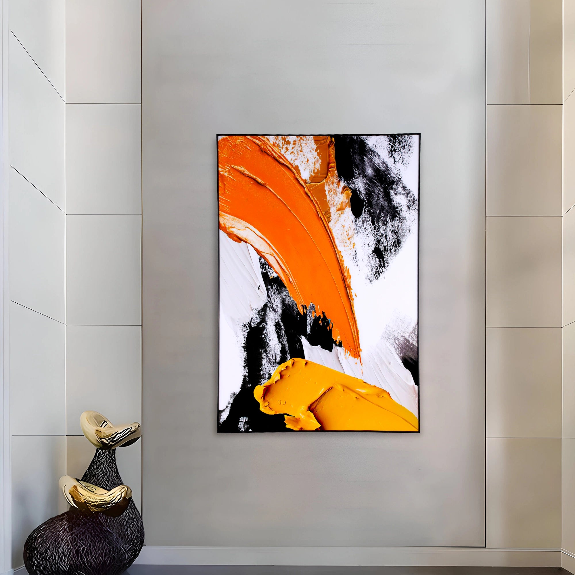 Sunburst Swirl Abstract Wall Canvas