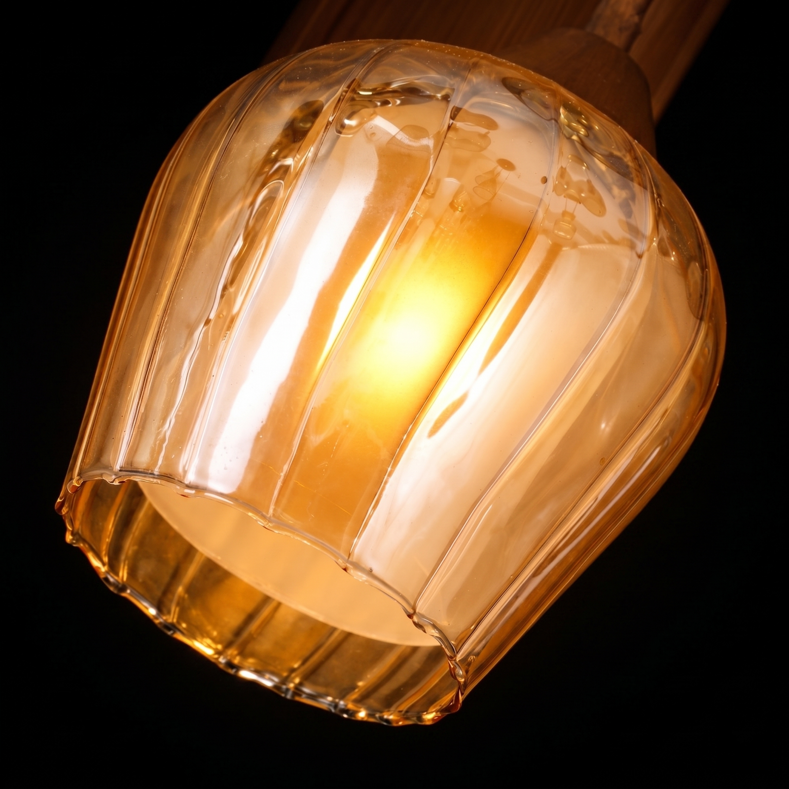 Caldera Amber Glass Wall Lantern