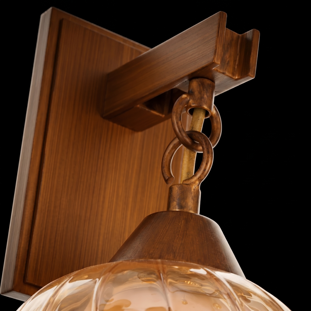 Caldera Amber Glass Wall Lantern
