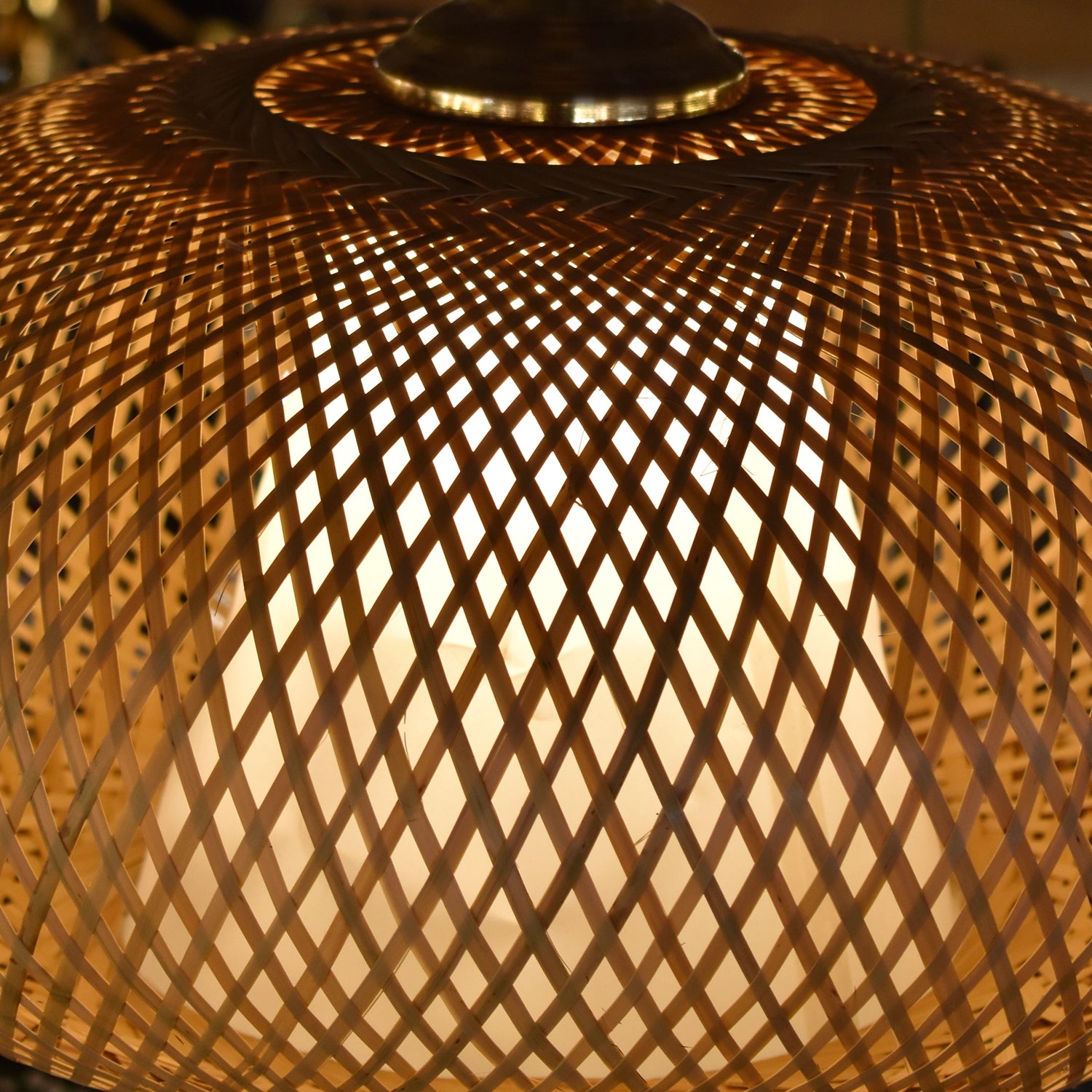 Country Bamboo Coastal Style Rattan Pendant Lamp