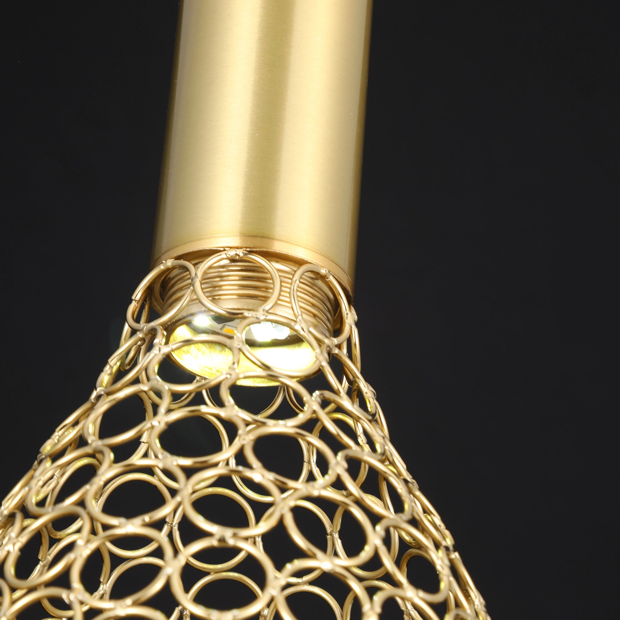 AuraMesh Gold Pendant Light