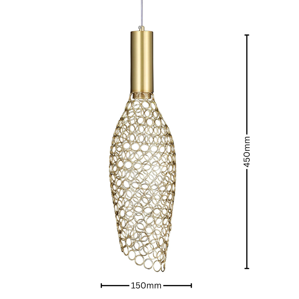 AuraMesh Gold Pendant Light