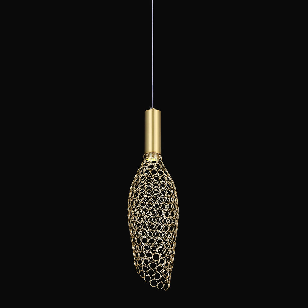 AuraMesh Gold Pendant Light