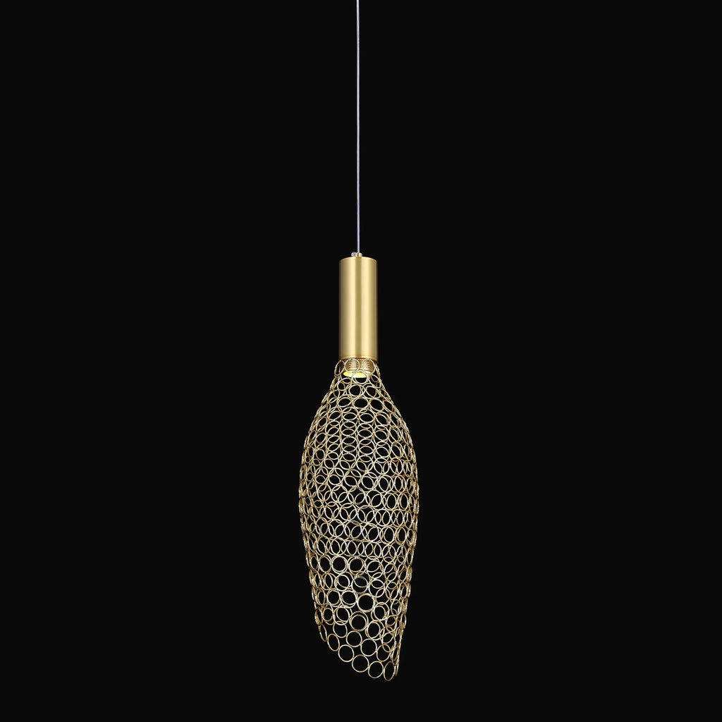 AuraMesh Gold Pendant Light